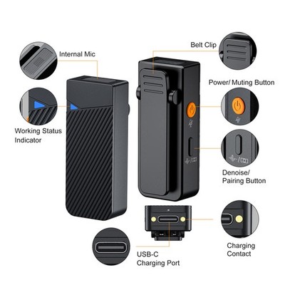 COMICA Vimo C3 Wireless Microphone System With 1 Receiver & 2 Microphones 2 UBAB
