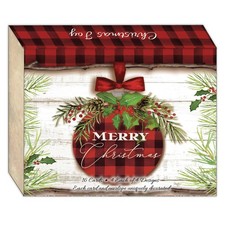 16 Boxed Winter Holiday Cards with Glitter and Foil Accents Christmas Joy