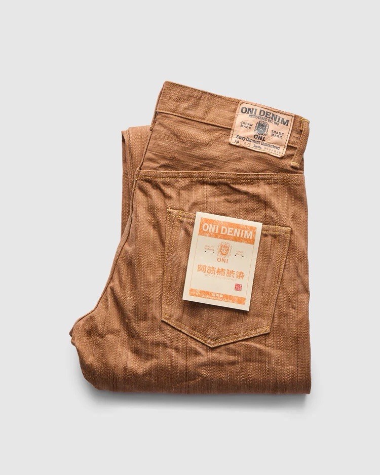 ONI DENIM 275-AWA AWA-KAKISHIBU x KINARI 20oz Selvedge Denim Only