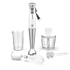 Immersion Hand Blender, 5-in-1 8-Speed Immersion Blender with 500ml Food Grin...