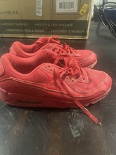 Nike Air Men s Red Low Top Lace-Up Solid Athl...