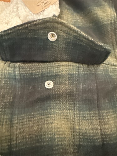 LEVIS A60300003 PLAID GREEN LARGE SHERPA RELAXED TRUCKER JACKET MENS NWT NEW - Picture 6 of 11