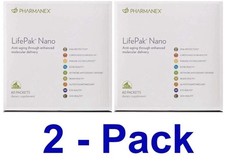 2-Packs Nu Skin NuSkin Pharmanex Lifepak Nano 60 packets NEW 01/2027