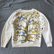 Champion Women’s Vintage Hand Painted Sweatshirt XL Birds Trees Made In USA