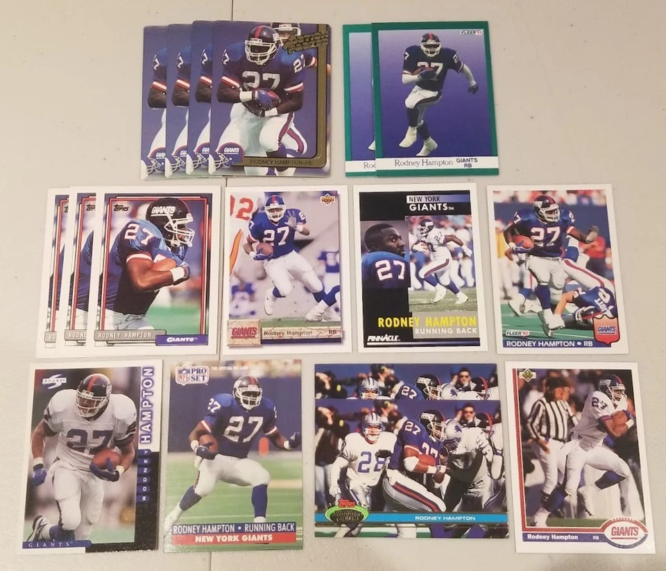 HUGE 393 NFL Football Card Lot: New York Giants HoF RC Stars FREE SHIPPING!! - Image 3 of 4
