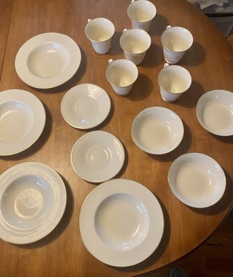 Vintage Lenox Hayworth China Poss. Eternal 15 Pc Tea Cups, Saucers, Bowl, Plate 