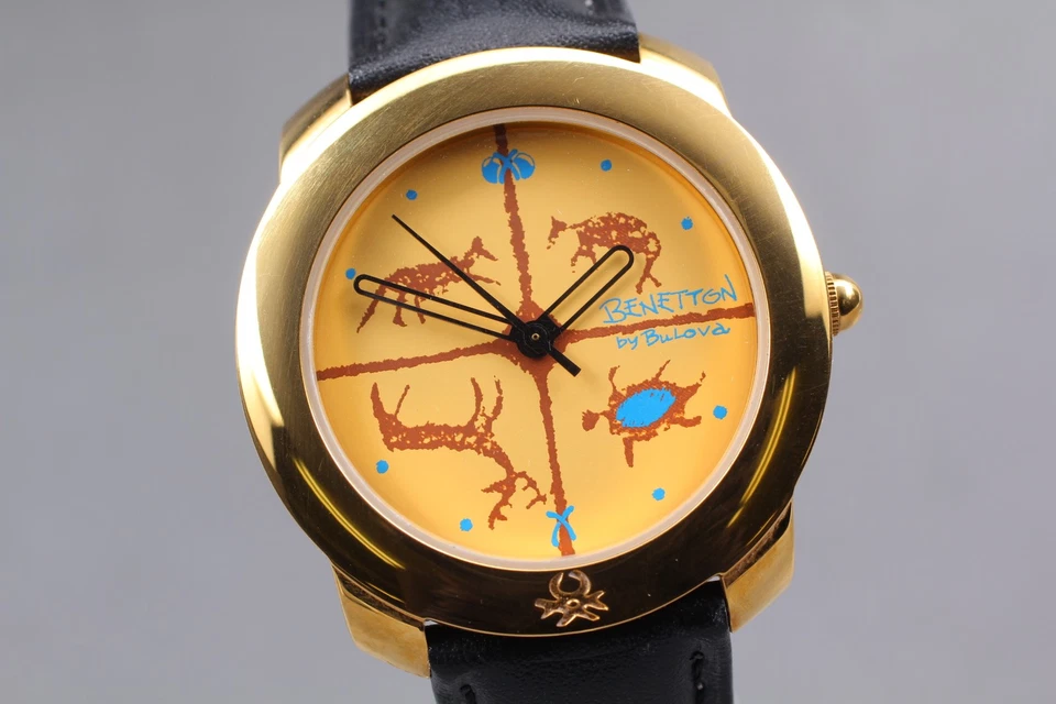 [全新/全套]Benetton by bulova 金色石英男士腕表日本制造 — 第 3/4 张图片