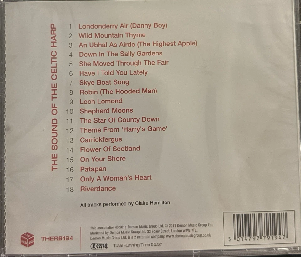 The Sound of the Celtic Harp CD (THERB194, 2011) Sealed Claire Hamilton - Изображение 2 из 2