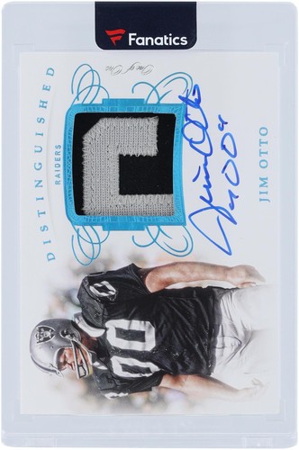 Jim Otto Oakland Raiders Signed 2019 Panini Flawless #DA-JO #1/1 Card w/00 Insc