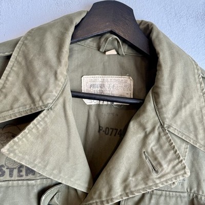 【希少】1940s M43 ミリタリージャケット PWステンシル vintage Original WWII Named M43 Field Jacket Painted Machine Gunner Pop