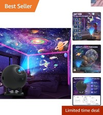 Galaxy Star Projector Night Light, 12 Film Discs, Ultra HD Projection, Whispe...