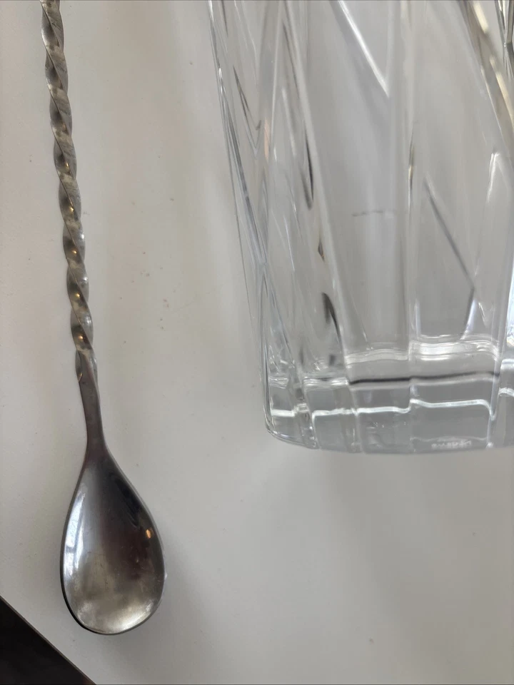 Orrefors City 水晶鸡尾酒混合玻璃水罐带搅拌勺! — 第 4/4 张图片