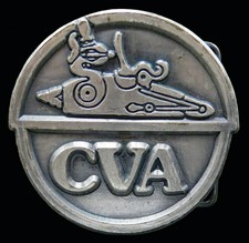 Vintage CVA Connecticut Valley Arms Muzzleloader Black Powder Rifle Belt Buckle