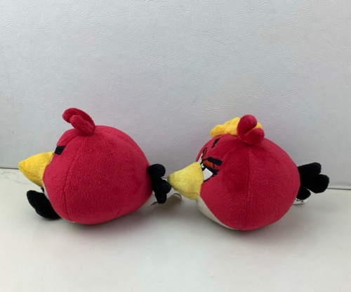 2011 Angry Birds Let's Be Lovebirds Plush Set Minis w/Black Bow Tie 3.5" - Picture 4 of 8