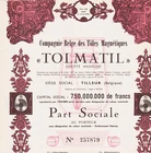 Compagnie Belge des Toles Magnétiques TOLMATIL - SOCIAL SHARE - BELGIUM LIME TREE