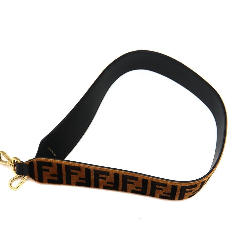 Auth FENDI Zucca Leather suede Strap You Shoulder Strap Auth FENDI Zucca Leather suede Strap You Shoulder Strap