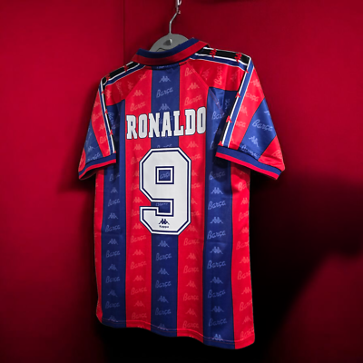 ウェア BARCELONA RONALDO 96-97 Ronaldo Nazario Signed Barcelona Away 96-97 Jersey (Beckett