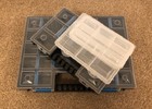 Set of 4 Multi Section Storage Organiser Component Tool Box Nail Case Craft Bead