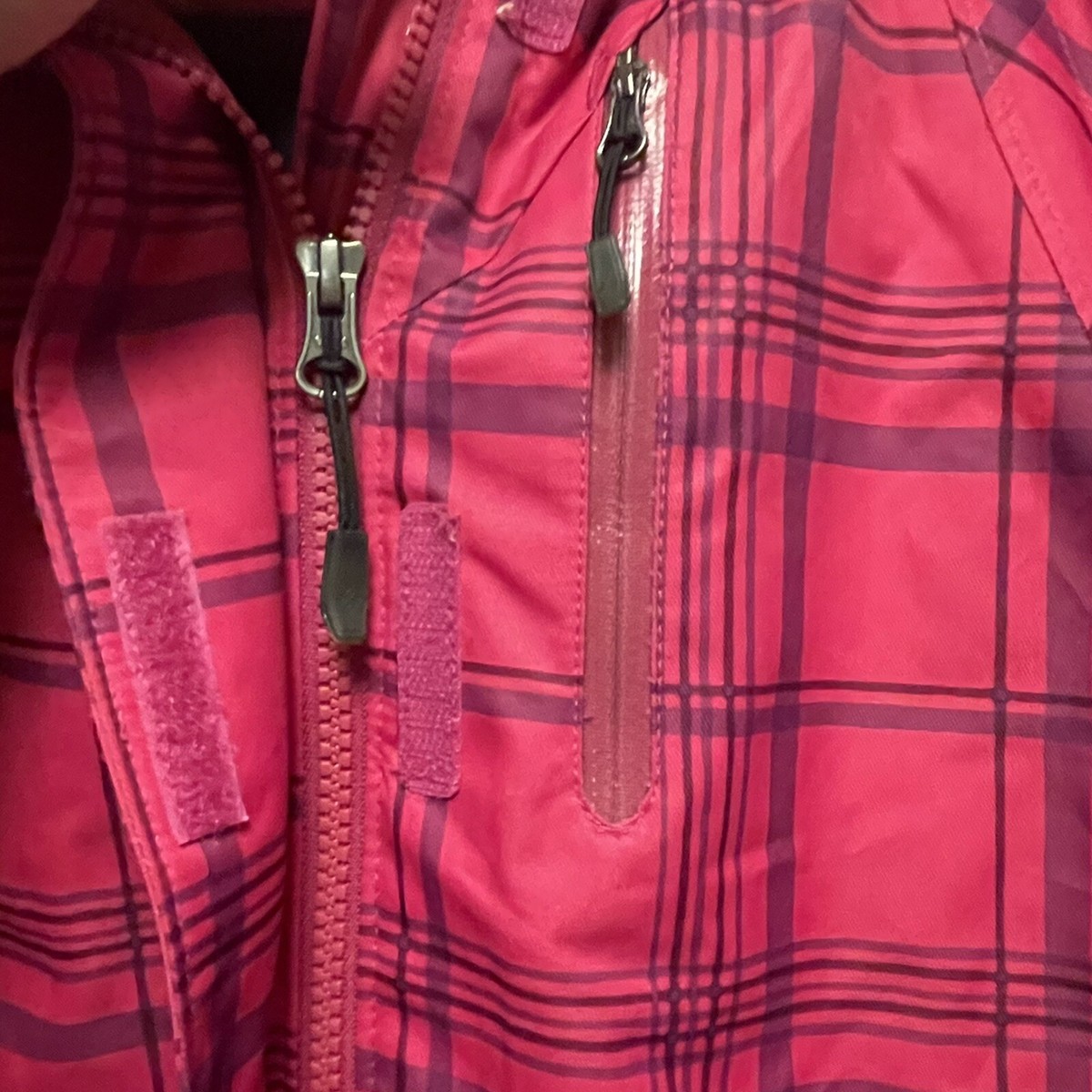 Columbia Interchange Outer Shell Jacket Plaid Pink Women's Size M