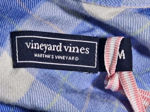 Vineyard Vines Popover Kleid Baumwoll-Wollmischung bunt kariert M ruhiges Wasser Neu mit Etikett - Bild 10 von 12