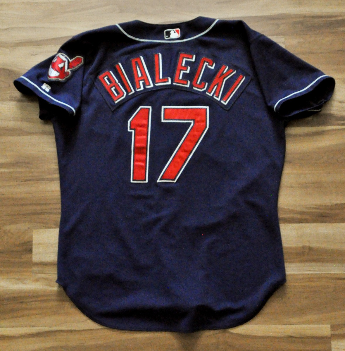 17 Bialecki Cleveland Indians Russell Jersey Team Game Issue MLB