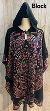 Mexican PONCHO With Hoodie Sarape Con Gorro Gavan Calendario Azteca