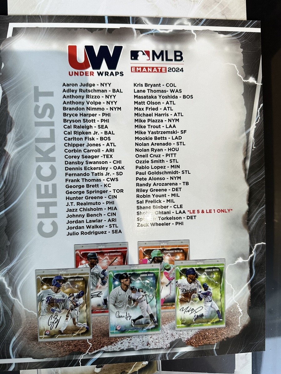 🔥2024 Fanatics Under Wraps Emanate 8x10 Photo Case/10 MLB