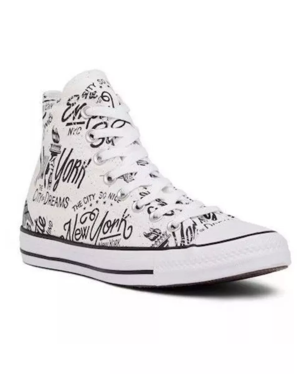 White converse hotsell mens size 10
