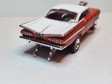 59 IMPALA DRAGSTER , WHEELIE BAR, CHROME RIMS, RUBBER TIRES TJET HO SLOT