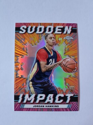 2023-24 Topps Chrome Basketball Jordan Hawkins Sudden Impact Rookie New Orleans 