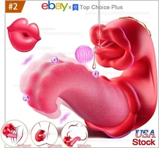 Tongue Vibrator Clit G-Spot Dildo Massage Licking Clit Oral Sex Toy Women Orgasm