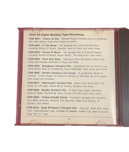 West Side Story Audio CD By Various Artists Over 60 Minutes Maxiplay Pops - Picture 3 of 4