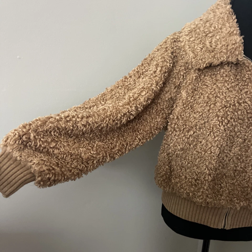 Chaqueta Bomber Rebecca Taylor La Vie Imitación Piel de Oveja Talla Mediana Foto 4 de 4