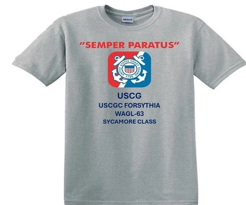 USCGC FORSYTHIA WAGL-63 * SYCAMORE CLASS*SHIRTS.USCG OFFICIALLY LICENSED - Picture 1 of 11
