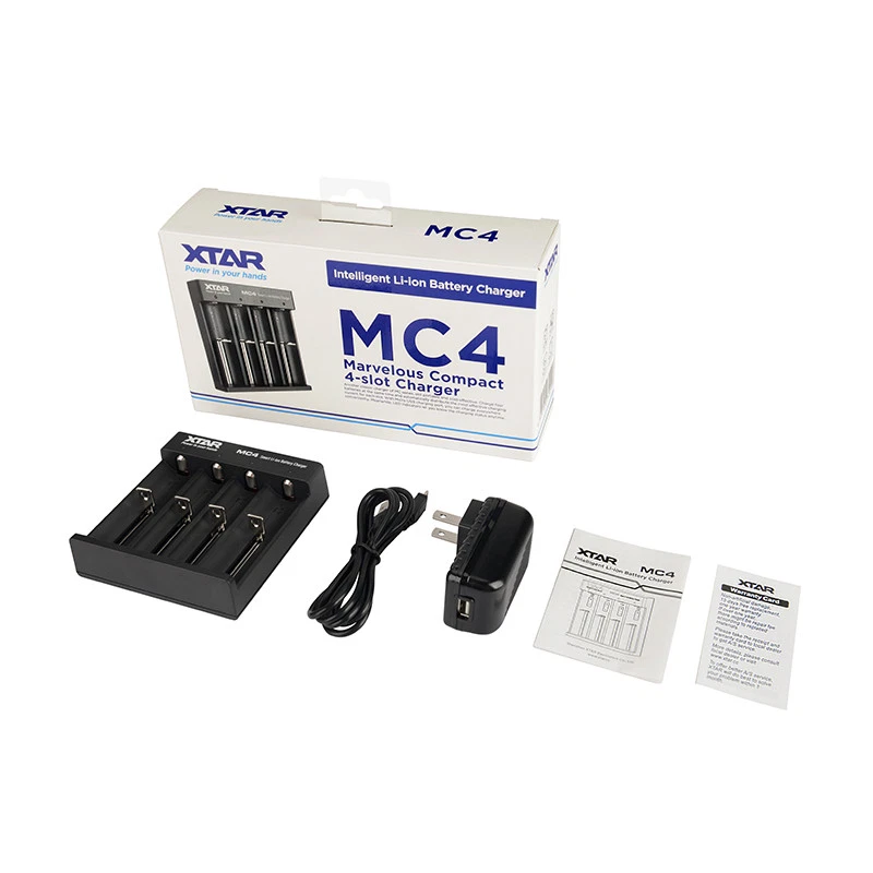Caricabatteria Xtar MC4 Li-ION 18650 4 alloggiamenti con alimentatore per eleaf istick pico - Immagine 4 di 4