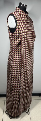 NWT Frances Valentine Size 4 Multicolor Plaid Wool Maxi Dress - Picture 7 of 10