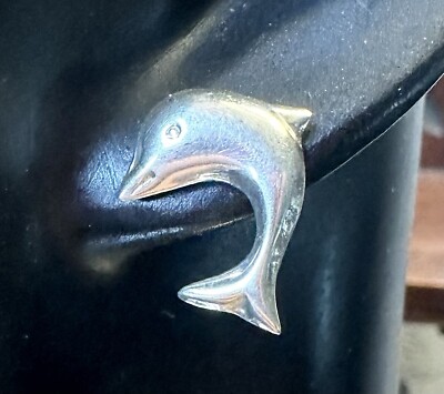 Vintage Delphin 925 Sterling Silber Ohrstecker 0,75 cm