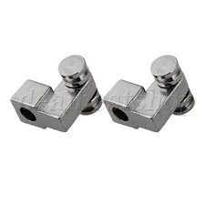 Metal Chrome Roller Guitar String Tree Guides Retainer Chrome Pack of 2