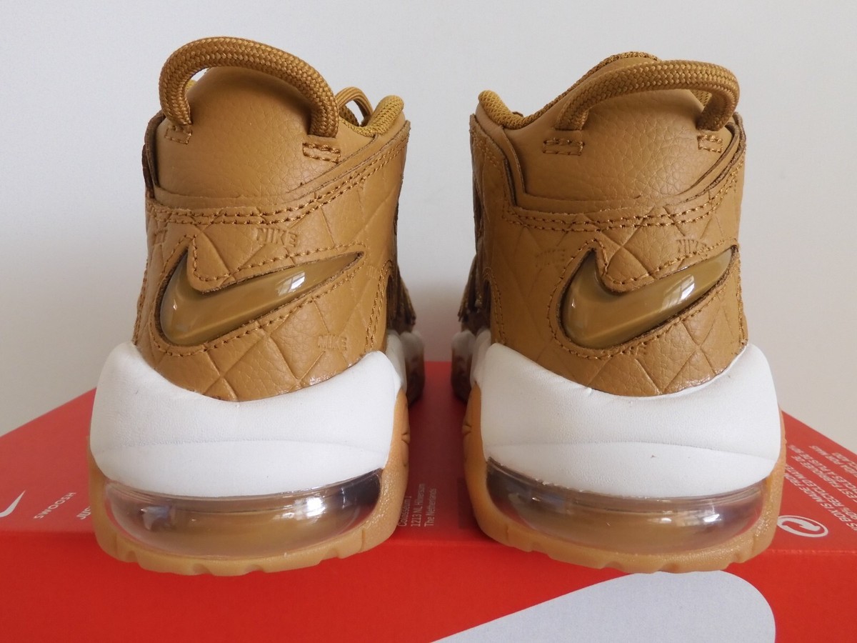 WMNS NIKE AIR MORE UPTEMPO WHEAT BROWN-ORANGE QUARTZ SZ 6 [DX3375