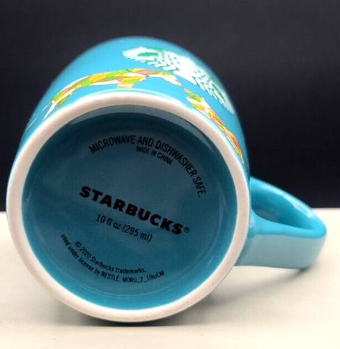 Starbucks Coffee Cup Mug Teal Camo Dogs 10 fl oz 2020 - Picture 5 of 5
