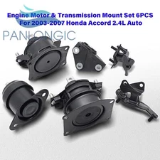 Engine Motor & Transmission Mount Set 6PCS For 2003-2007 Honda Accord 2.4L Auto