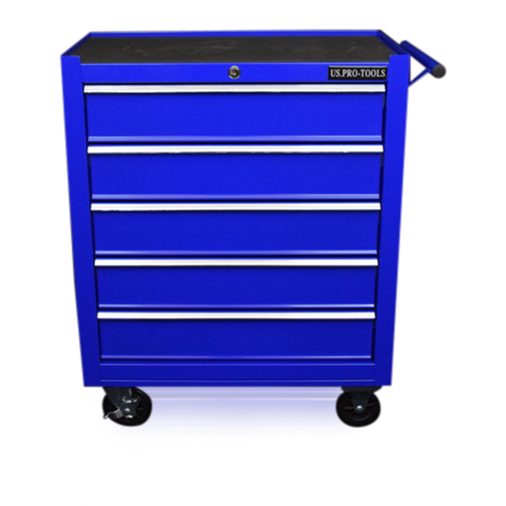 130 US PRO BLUE TOOLS CHEST TOOL BOX ROLLER 5 DRAWERS MECHANICS