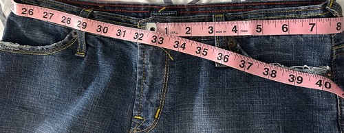 Vintage Y2K Von Dutch Denim Jeans BIG Logo Wide Leg Blue For Women Size Small - Picture 8 of 8