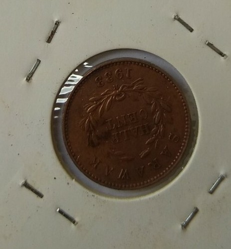 Sarawak 1933 Haft Cent - Picture 2 of 2