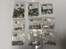 850 pcs each of  6-22  Awg Gauge Non-insulated Wire Ferrule Assortment