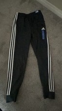 Adidas Boys Youth Fleece Jogger 3 Stripes Black