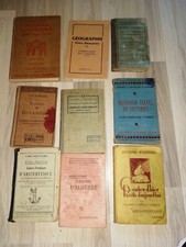 lot --  9 livres scolaires anciens( 1890-1910-1923-1924-1947-1949-1953-1957)