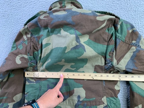 Vintage Alpha Industries Jacket Mens XS Short Coat Cold Weather Field Woodland - Picture 12 of 14