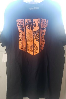 Call of Duty COD T Shirt Activision Video Gaming Black & Orange XXL L M New