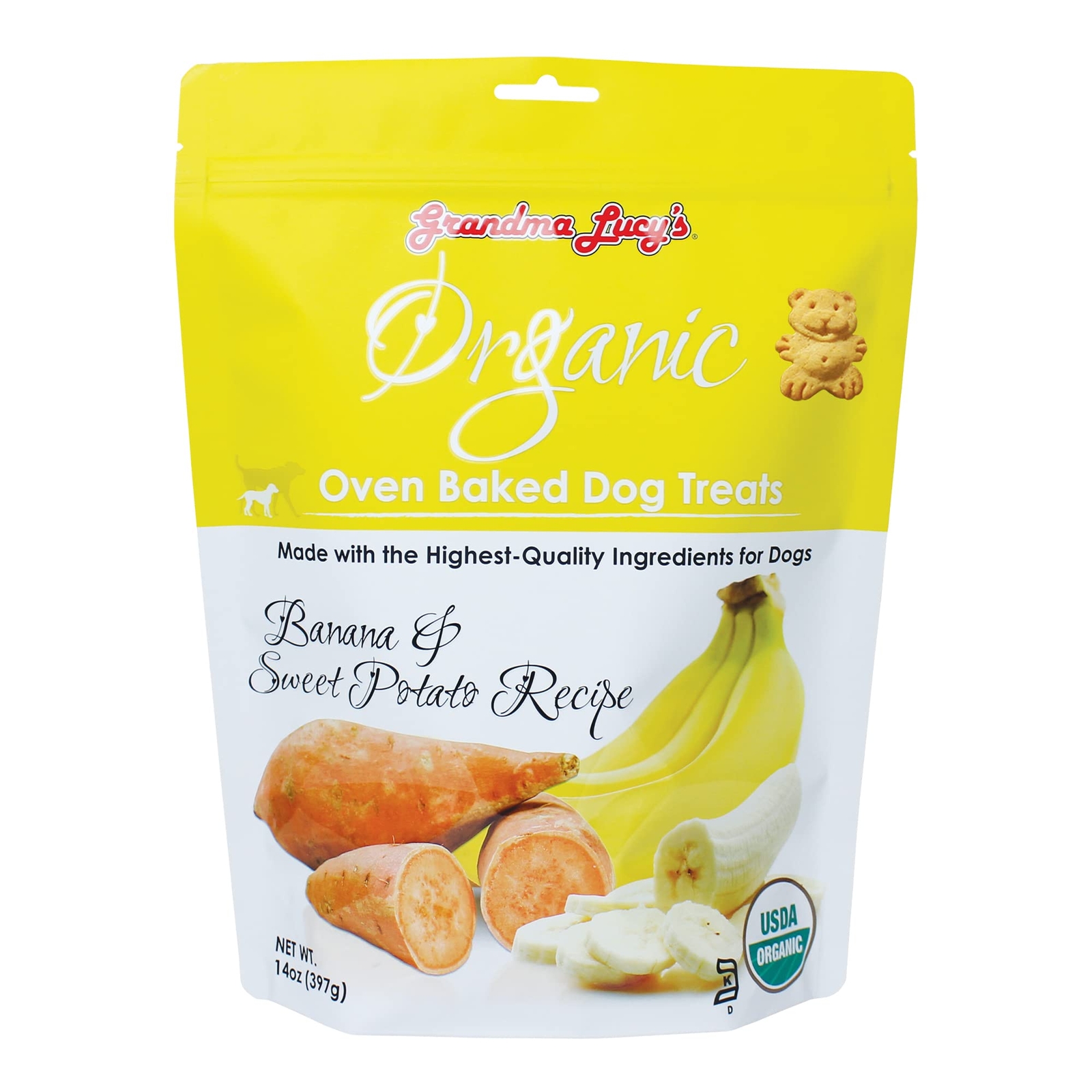 Grandma Lucy's Organic Oven Baked Dog Treats 14 oz Vegan Kosher Snacks